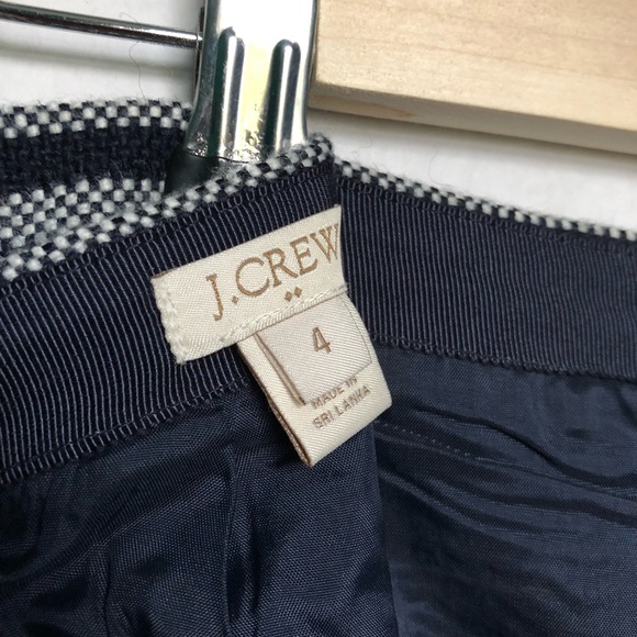 J Crew Navy Striped Wool A line Skirt - Picture 8 of 8